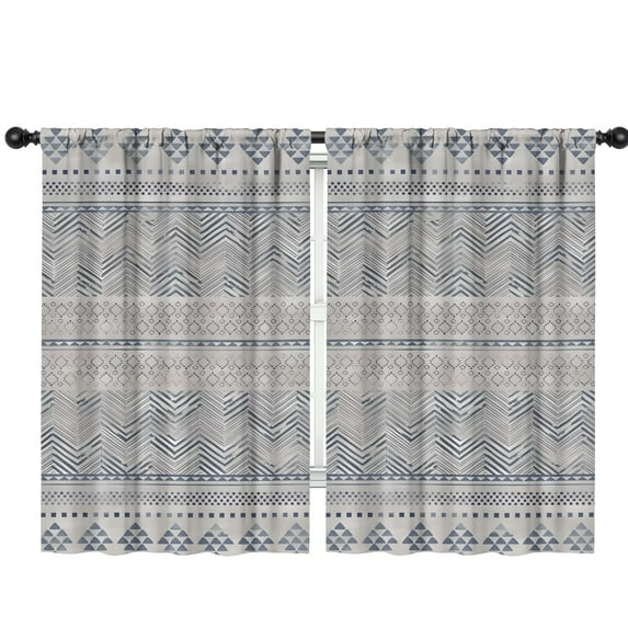 Blackout Kids Curtains,Blue Geometric Chevron Dot Pattern Childrens Insulated Curtains Set Of 2,Bedroom Essentials,Toddler Room Decor 42x63in(106x160cm)