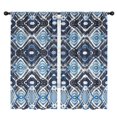 thumbnail image 1 of Blackout Kids Curtains,Blue Geometric Pattern Childrens Insulated Curtains Set Of 2,Bedroom Essentials,Toddler Room Decor 42x84in(106x213cm), 1 of 5