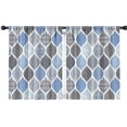 thumbnail image 1 of Blackout Kids Curtains,Blue Geometric Quatrefoil Pattern Childrens Insulated Curtains Set Of 2,Bedroom Essentials,Toddler Room Decor 42x54in(106x137cm), 1 of 5