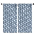 thumbnail image 1 of Blackout Kids Curtains,Blue Geometric Striped Pattern Childrens Insulated Curtains Set Of 2,Bedroom Essentials,Toddler Room Decor 42x84in(106x213cm), 1 of 5