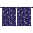 thumbnail image 1 of Blackout Kids Curtains,Blue Gold Sun Moon Pattern Childrens Insulated Curtains Set Of 2,Bedroom Essentials,Toddler Room Decor 42x54in(106x137cm), 1 of 5