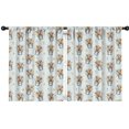 thumbnail image 1 of Blackout Kids Curtains,Blue Highland Cow Bucket Flower Pattern Childrens Insulated Curtains Set Of 2,Bedroom Essentials,Toddler Room Decor 42"x54", 1 of 5