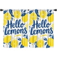thumbnail image 1 of Blackout Kids Curtains,Blue Lemon Childrens Insulated Curtains Set Of 2,Bedroom Essentials,Toddler Room Decor 42x63in(106x160cm), 1 of 4