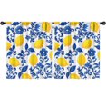 thumbnail image 1 of Blackout Kids Curtains,Blue Lemon Childrens Insulated Curtains Set Of 2,Bedroom Essentials,Toddler Room Decor 52x63in(132x160cm), 1 of 4