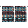 thumbnail image 1 of Blackout Kids Curtains,Blue and Orange Geometric Boho Pattern Childrens Insulated Curtains Set Of 2,Bedroom Essentials,Toddler Room Decor 42x54in(106x137cm), 1 of 5