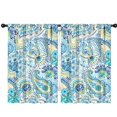 thumbnail image 1 of Blackout Kids Curtains,Blue Paisley and Floral Pattern Childrens Insulated Curtains Set Of 2,Bedroom Essentials,Toddler Room Decor 42x63in(106x160cm), 1 of 5