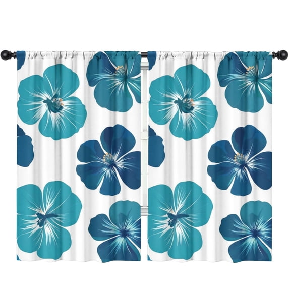 Blackout Kids Curtains,Blue Pioneer Flower Childrens Insulated Curtains Set Of 2,Bedroom Essentials,Toddler Room Decor 52x84in(132x213cm)