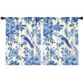 thumbnail image 1 of Blackout Kids Curtains,Blue Pioneer Flower and Bird Childrens Insulated Curtains Set Of 2,Bedroom Essentials,Toddler Room Decor 42x54in(106x137cm), 1 of 4