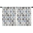 thumbnail image 1 of Blackout Kids Curtains,Blue Quatrefoil Geometric Pattern Childrens Insulated Curtains Set Of 2,Bedroom Essentials,Toddler Room Decor 42x54in(106x137cm), 1 of 5