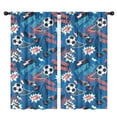 thumbnail image 1 of Blackout Kids Curtains,Blue Soccer Elements Pattern Childrens Insulated Curtains Set Of 2,Bedroom Essentials,Toddler Room Decor 42"x84", 1 of 5