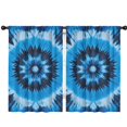 thumbnail image 1 of Blackout Kids Curtains,Blue Tie Dye Spiral Pattern Childrens Insulated Curtains Set Of 2,Bedroom Essentials,Toddler Room Decor 42"x63", 1 of 5