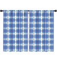 thumbnail image 1 of Blackout Kids Curtains,Blue and White Grid Pattern Childrens Insulated Curtains Set Of 2,Bedroom Essentials,Toddler Room Decor 52"x84", 1 of 5