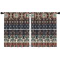thumbnail image 1 of Blackout Kids Curtains,Boho Blue Elaborate Ethnic Pattern Childrens Insulated Curtains Set Of 2,Bedroom Essentials,Toddler Room Decor 42x54in(106x137cm), 1 of 5