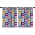 thumbnail image 1 of Blackout Kids Curtains,Boho Bohemia Flower Childrens Insulated Curtains Set Of 2,Bedroom Essentials,Toddler Room Decor 42"x54"(106x137cm), 1 of 4