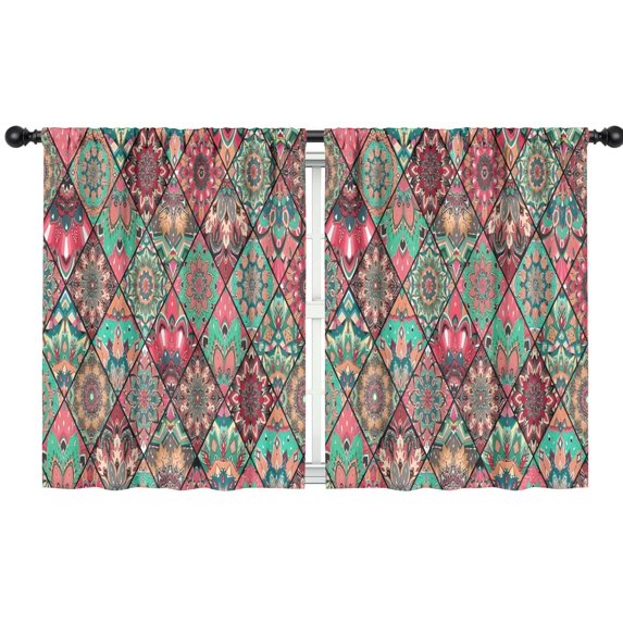 Blackout Kids Curtains,Boho Bohemia Flower Childrens Insulated Curtains Set Of 2,Bedroom Essentials,Toddler Room Decor 42"x54"(106x137cm)