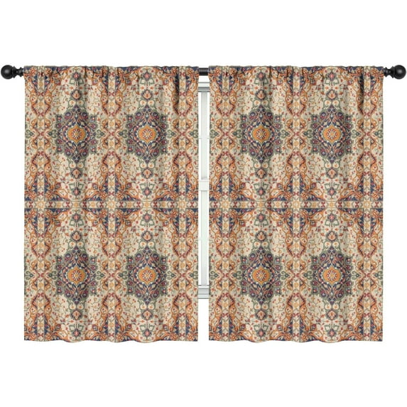 Blackout Kids Curtains,Boho Bohemia Flower Childrens Insulated Curtains Set Of 2,Bedroom Essentials,Toddler Room Decor 42"x63"(106x160cm)