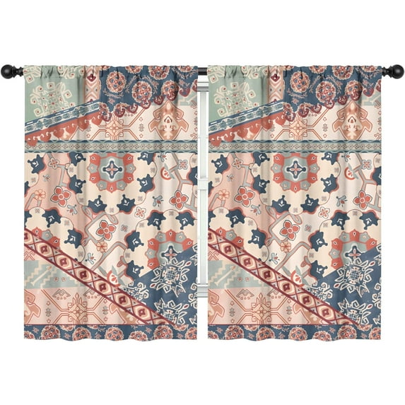 Blackout Kids Curtains,Boho Bohemia Flower Childrens Insulated Curtains Set Of 2,Bedroom Essentials,Toddler Room Decor 42"x63"(106x160cm)