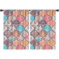 thumbnail image 1 of Blackout Kids Curtains,Boho Bohemia Flower Childrens Insulated Curtains Set Of 2,Bedroom Essentials,Toddler Room Decor 42"x63"(106x160cm), 1 of 3