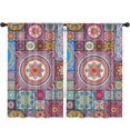 thumbnail image 1 of Blackout Kids Curtains,Boho Bohemia Flower Childrens Insulated Curtains Set Of 2,Bedroom Essentials,Toddler Room Decor 52"x84"(132x213cm), 1 of 4