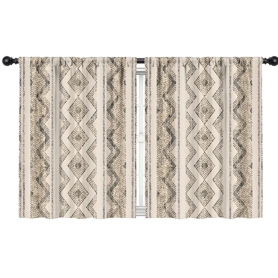 Blackout Kids Curtains,Boho Bohemia Geometric Line Art Childrens Insulated Curtains Set Of 2,Bedroom Essentials,Toddler Room Decor 42"x54"(106x137cm)