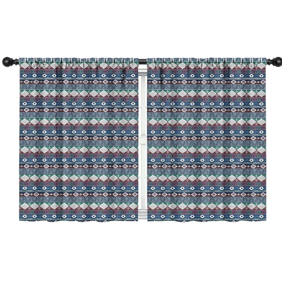 Blackout Kids Curtains,Boho Bohemia Geometric Line Art Childrens Insulated Curtains Set Of 2,Bedroom Essentials,Toddler Room Decor 42"x54"(106x137cm)