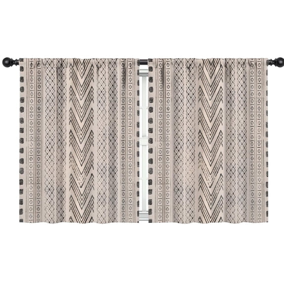 Blackout Kids Curtains,Boho Bohemia Geometric Line Art Childrens Insulated Curtains Set Of 2,Bedroom Essentials,Toddler Room Decor 42"x54"(106x137cm)