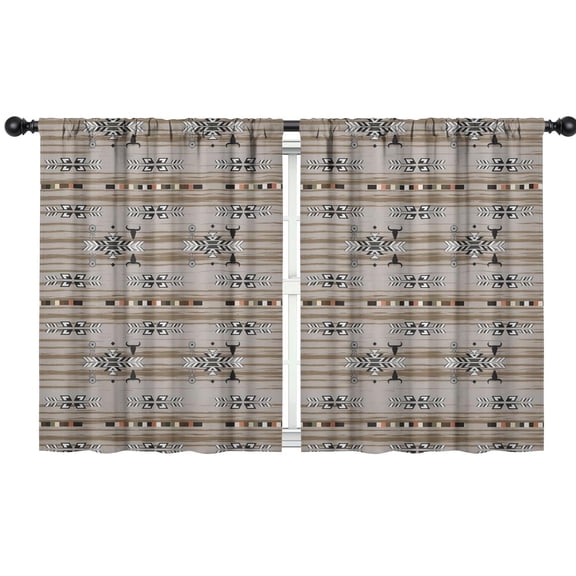 Blackout Kids Curtains,Boho Bohemia Geometric Line Art Childrens Insulated Curtains Set Of 2,Bedroom Essentials,Toddler Room Decor 42"x54"(106x137cm)