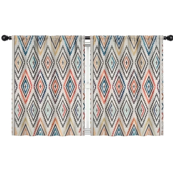 Blackout Kids Curtains,Boho Bohemia Geometric Line Art Childrens Insulated Curtains Set Of 2,Bedroom Essentials,Toddler Room Decor 42"x54"(106x137cm)