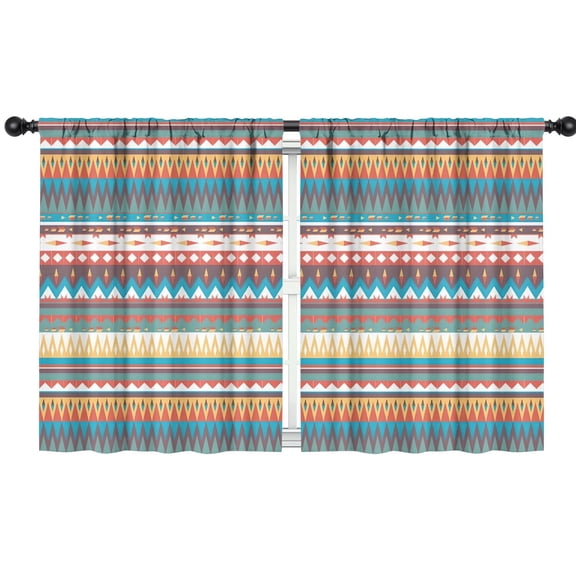 Blackout Kids Curtains,Boho Bohemia Geometric Line Art Childrens Insulated Curtains Set Of 2,Bedroom Essentials,Toddler Room Decor 42"x54"(106x137cm)