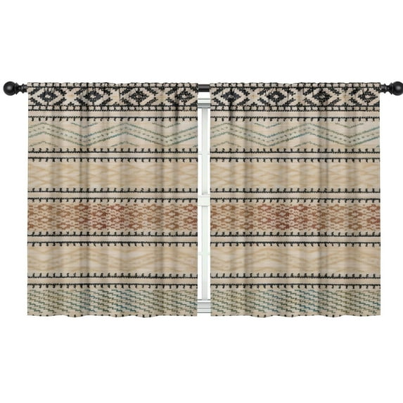 Blackout Kids Curtains,Boho Bohemia Geometric Line Art Childrens Insulated Curtains Set Of 2,Bedroom Essentials,Toddler Room Decor 42"x54"(106x137cm)