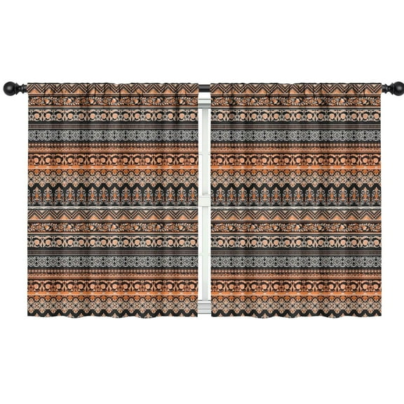 Blackout Kids Curtains,Boho Bohemia Geometric Line Art Childrens Insulated Curtains Set Of 2,Bedroom Essentials,Toddler Room Decor 42"x54"(106x137cm)