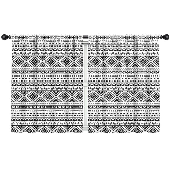 Blackout Kids Curtains,Boho Bohemia Geometric Line Art Childrens Insulated Curtains Set Of 2,Bedroom Essentials,Toddler Room Decor 42"x54"(106x137cm)