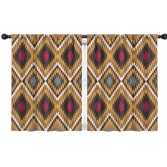 Blackout Kids Curtains,Boho Bohemia Geometric Line Art Childrens Insulated Curtains Set Of 2,Bedroom Essentials,Toddler Room Decor 42"x54"(106x137cm)