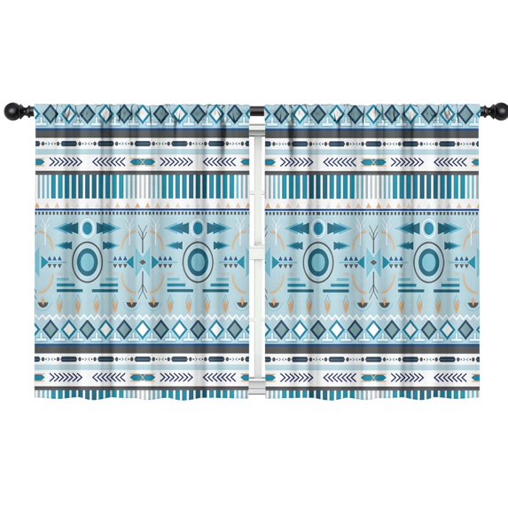 Blackout Kids Curtains,Boho Bohemia Geometric Line Art Childrens Insulated Curtains Set Of 2,Bedroom Essentials,Toddler Room Decor 42"x54"(106x137cm)