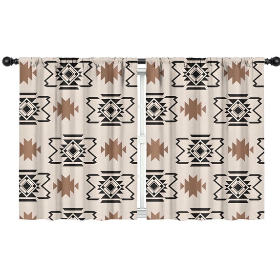 Blackout Kids Curtains,Boho Bohemia Geometric Line Art Childrens Insulated Curtains Set Of 2,Bedroom Essentials,Toddler Room Decor 42"x54"(106x137cm)