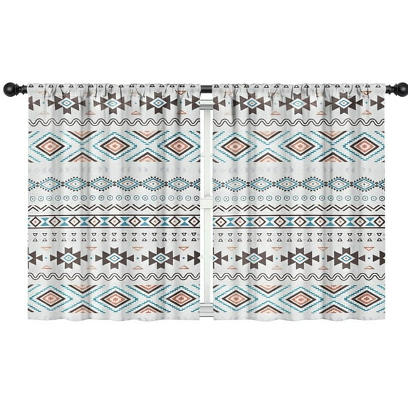 Blackout Kids Curtains,Boho Bohemia Geometric Line Art Childrens Insulated Curtains Set Of 2,Bedroom Essentials,Toddler Room Decor 42"x54"(106x137cm)