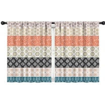 Blackout Kids Curtains,Boho Bohemia Geometric Line Art Childrens Insulated Curtains Set Of 2,Bedroom Essentials,Toddler Room Decor 42"x54"(106x137cm)