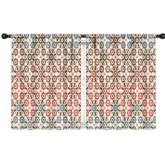 Blackout Kids Curtains,Boho Bohemia Geometric Line Art Childrens Insulated Curtains Set Of 2,Bedroom Essentials,Toddler Room Decor 42"x54"(106x137cm)