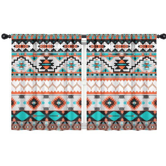 Blackout Kids Curtains,Boho Bohemia Geometric Line Art Childrens Insulated Curtains Set Of 2,Bedroom Essentials,Toddler Room Decor 42"x54"(106x137cm)