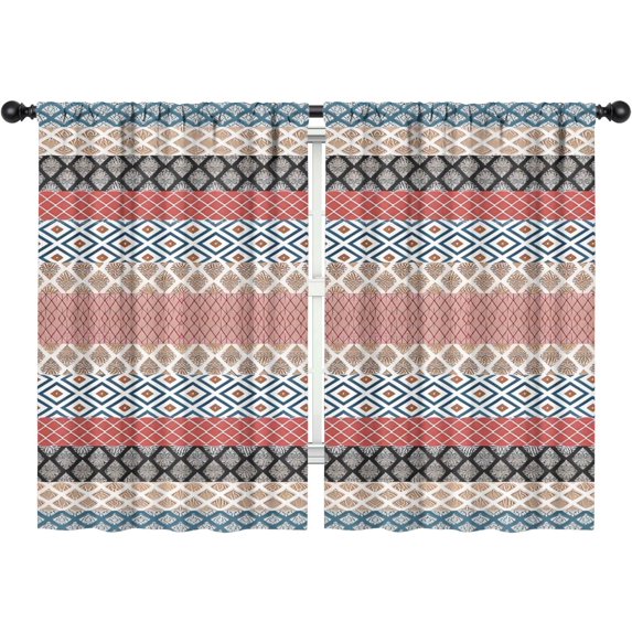 Blackout Kids Curtains,Boho Bohemia Geometric Line Art Childrens Insulated Curtains Set Of 2,Bedroom Essentials,Toddler Room Decor 42"x63"(106x160cm)
