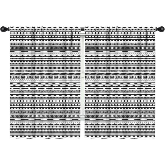 Blackout Kids Curtains,Boho Bohemia Geometric Line Art Childrens Insulated Curtains Set Of 2,Bedroom Essentials,Toddler Room Decor 42"x63"(106x160cm)