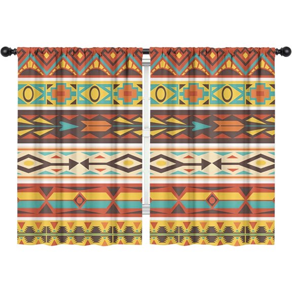 Blackout Kids Curtains,Boho Bohemia Geometric Line Art Childrens Insulated Curtains Set Of 2,Bedroom Essentials,Toddler Room Decor 42"x63"(106x160cm)