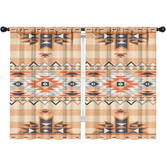 Blackout Kids Curtains,Boho Bohemia Geometric Line Art Childrens Insulated Curtains Set Of 2,Bedroom Essentials,Toddler Room Decor 42"x63"(106x160cm)