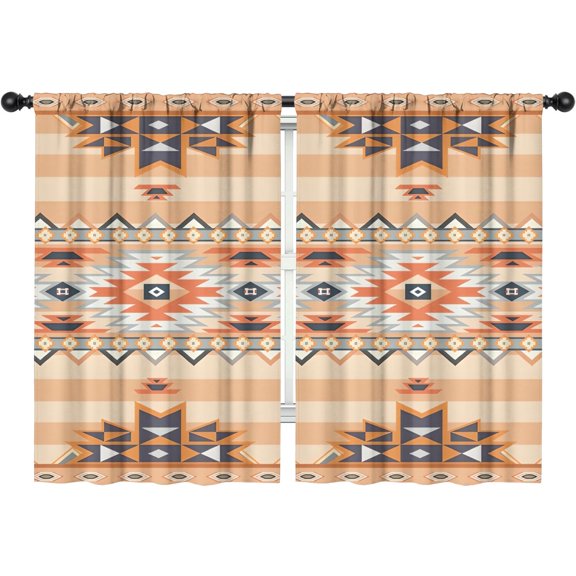 Blackout Kids Curtains,Boho Bohemia Geometric Line Art Childrens Insulated Curtains Set Of 2,Bedroom Essentials,Toddler Room Decor 42"x63"(106x160cm)