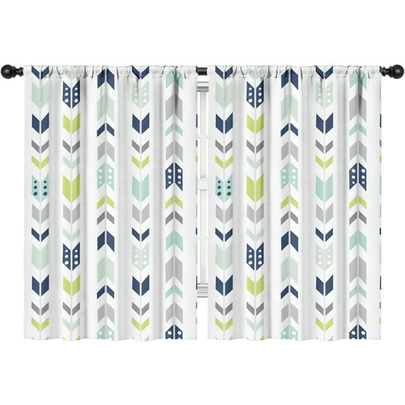 Blackout Kids Curtains,Boho Bohemia Geometric Line Art Childrens Insulated Curtains Set Of 2,Bedroom Essentials,Toddler Room Decor 42"x63"(106x160cm)