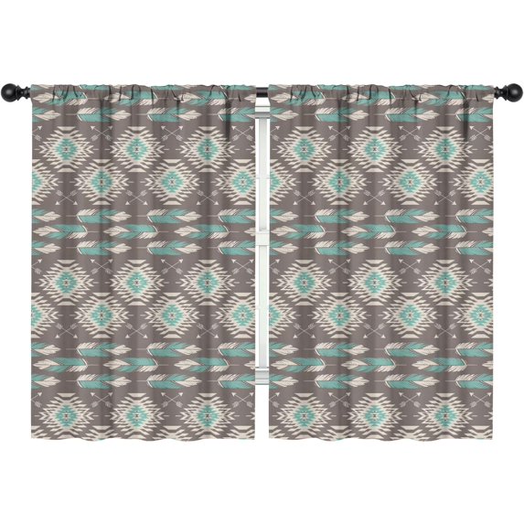 Blackout Kids Curtains,Boho Bohemia Geometric Line Art Childrens Insulated Curtains Set Of 2,Bedroom Essentials,Toddler Room Decor 42"x63"(106x160cm)