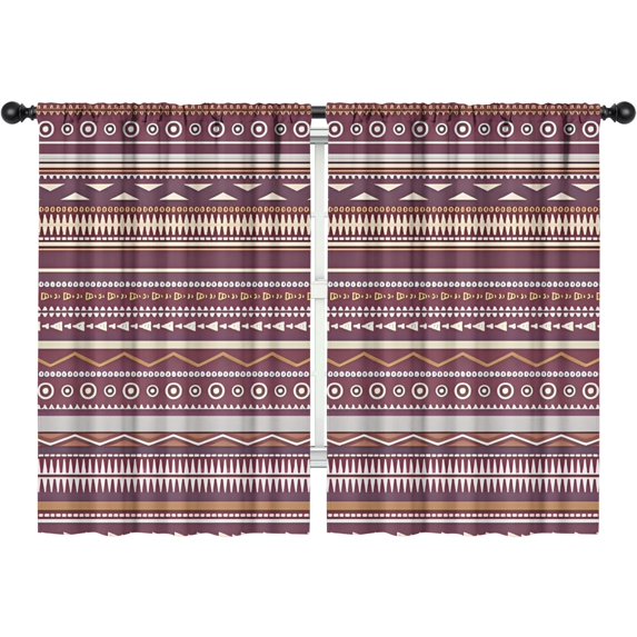 Blackout Kids Curtains,Boho Bohemia Geometric Line Art Childrens Insulated Curtains Set Of 2,Bedroom Essentials,Toddler Room Decor 42"x63"(106x160cm)