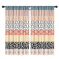 thumbnail image 1 of Blackout Kids Curtains,Boho Bohemia Geometric Line Art Childrens Insulated Curtains Set Of 2,Bedroom Essentials,Toddler Room Decor 42"x84"(106x213cm), 1 of 4