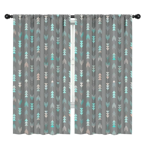 Blackout Kids Curtains,Boho Bohemia Geometric Line Art Childrens Insulated Curtains Set Of 2,Bedroom Essentials,Toddler Room Decor 42"x84"(106x213cm)
