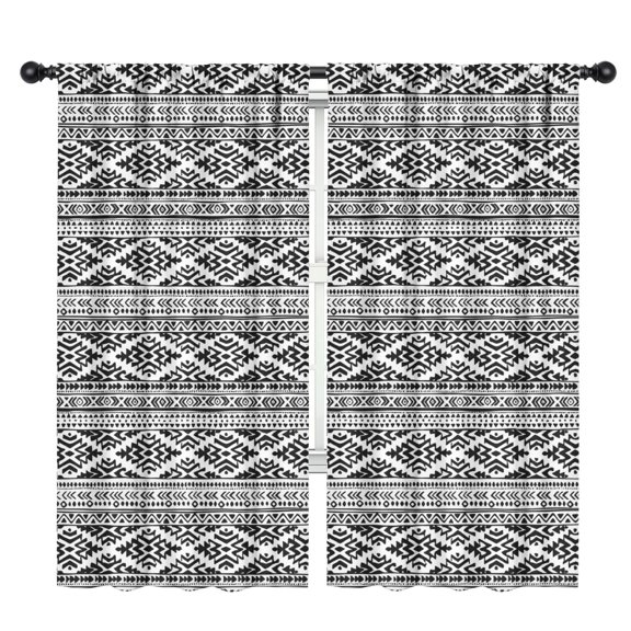 Blackout Kids Curtains,Boho Bohemia Geometric Line Art Childrens Insulated Curtains Set Of 2,Bedroom Essentials,Toddler Room Decor 42"x84"(106x213cm)